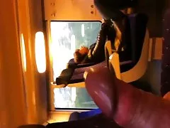 Флэш-петух в поезд для подростков с сперма