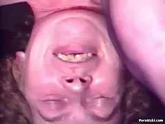 Волосатая бабушка любит анальный групповой секс