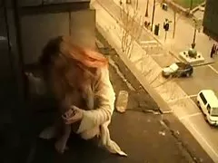 Балкон Девушки мастурбируют