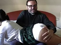 Puta locura Старый роговой священник чертовски распутная школьница