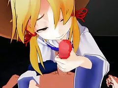 MMD - suwako pov минет.