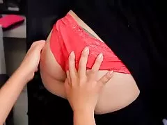 Азиатские трусики Softcore чулок офис дразнить